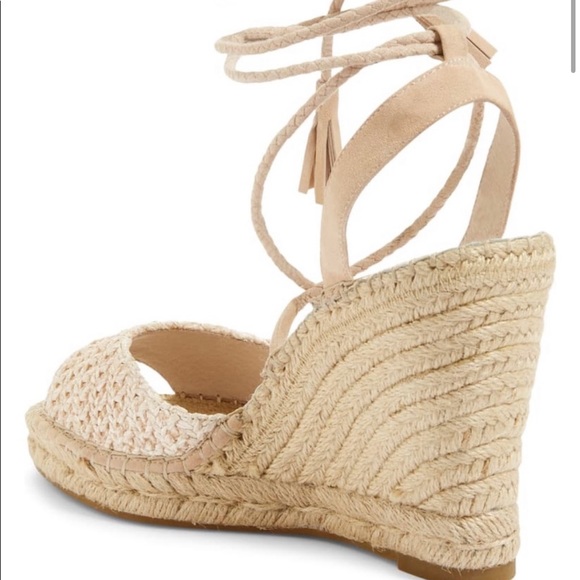NEW Joie Lace-up Espadrille Wedges. Size 38 - Picture 4 of 4